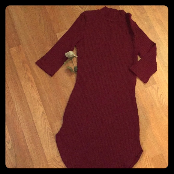 2for$10-Cute Stretched Material /burgundy Dress💕 - Picture 1 of 2